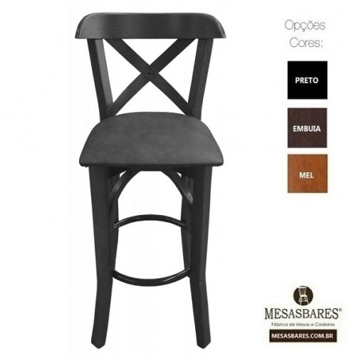 Banqueta de Madeira para Bar X Mel - Cod: 954